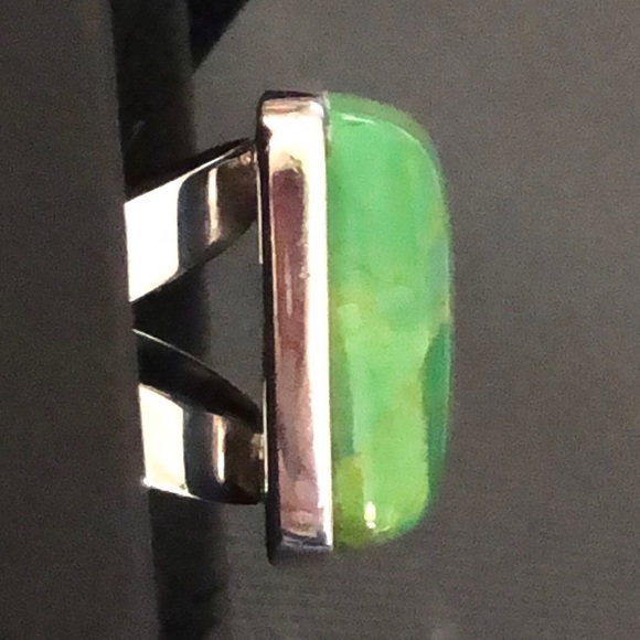 JAY KING DTR Green Turquoise Sterling Silver Cabochon Rings 6-1/2 or 8-3/4 or 10 - Picture 12 of 15